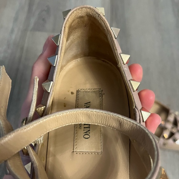 Valentino Garavani Rockstud Leather Ballet Flats - Picture 7 of 8